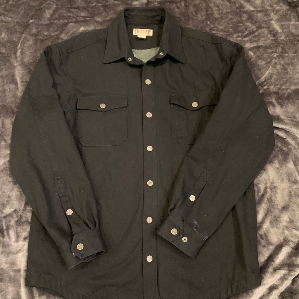 Duluth Trading men’s Fire Hose shirt jacket - blk